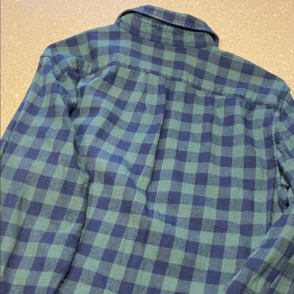 J. Crew Navy and Forest Checkered Men's Shirt